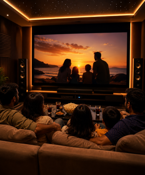 Romantic private screen for celebrations